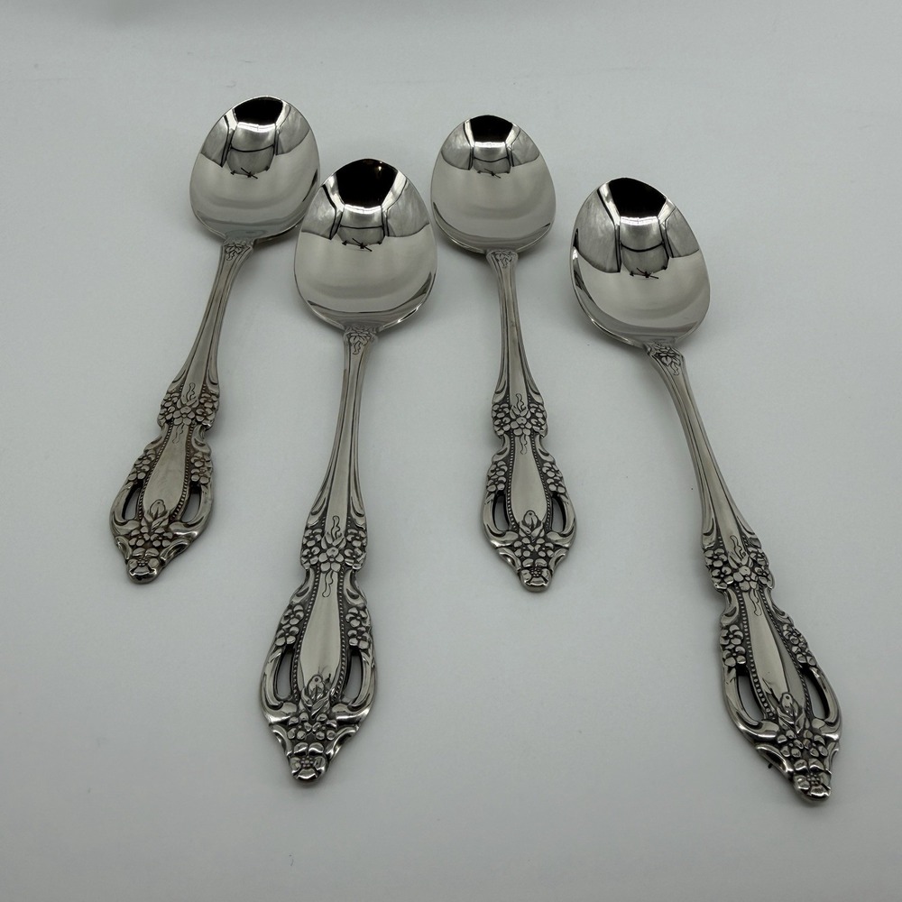 Oneida Raphael HH Distinction Deluxe Tablespoons Soup Spoons Lot of 4 Stainless